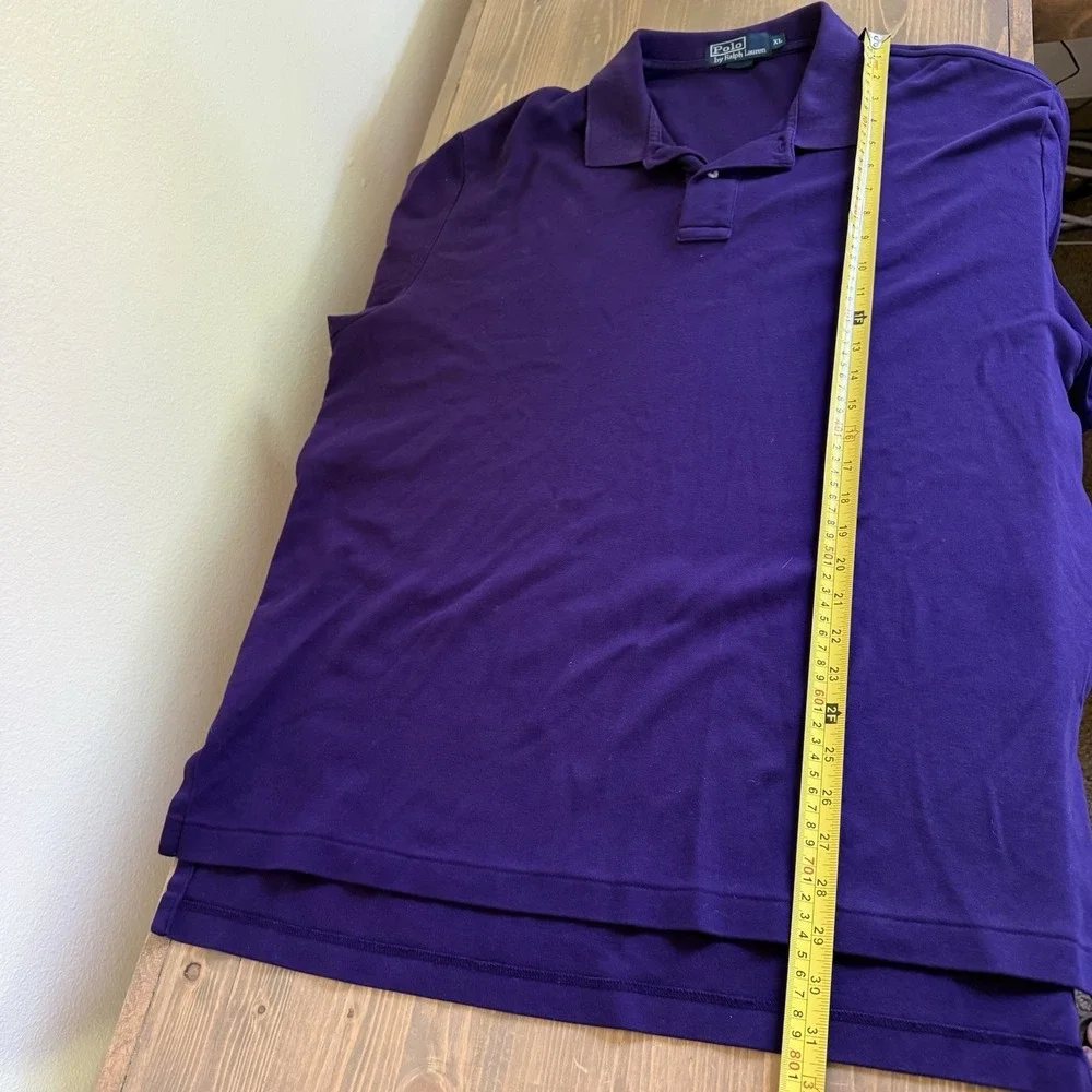 Polo By Ralph Lauren Mens XL Dark Purple Short Sleeve Polo Embroidered Logo